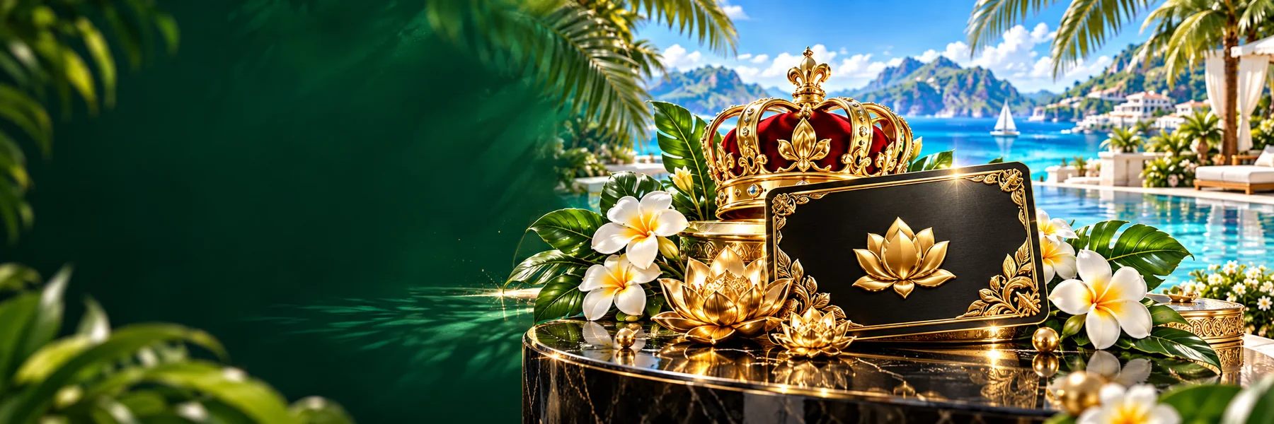 Gold crown and ornamental membership card