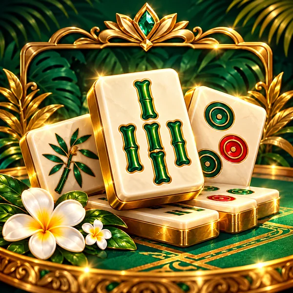 Decorative mahjong tiles illustration