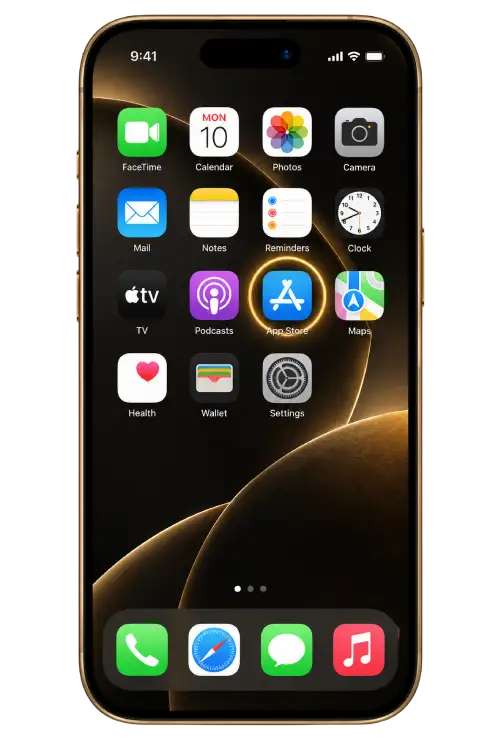 IOS step 1: Open the app store